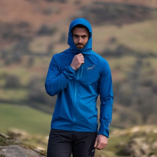 Inov-8 ブルー ストームシェル ウォータープルーフ ジャケット メンズ