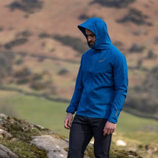 Inov-8 ブルー ストームシェル ウォータープルーフ ジャケット メンズ