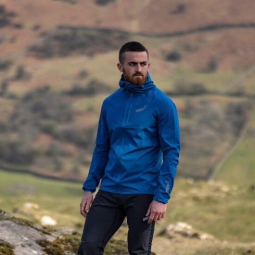 Inov-8 ブルー ストームシェル ウォータープルーフ ジャケット メンズ