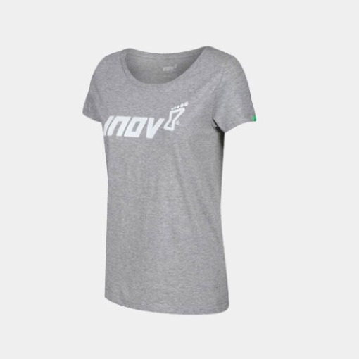 オーガニックコットンtシャツ ''inov-8'' レディース ライトグレー