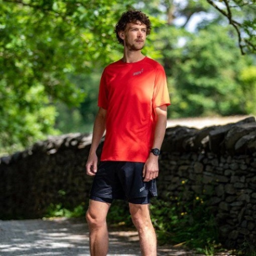 ベースエリート ショートスリーブ ベースレイヤー メンズ 3.0 Inov-8 レッド