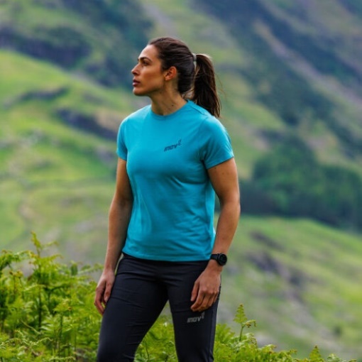 グラフィック T シャツ Ss ''鍛造'' レディース Inov-8 ティール