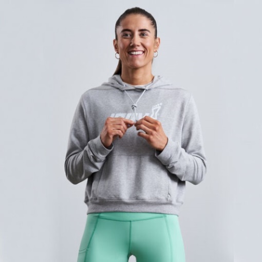 Inov-8 ライトグレー F-lite クロップド パーカー ウィメンズ