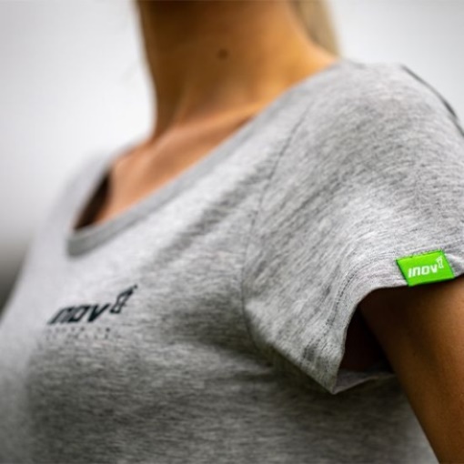 Inov-8 オーガニックコットン Tシャツ ''forged'' レディース ライトグレー